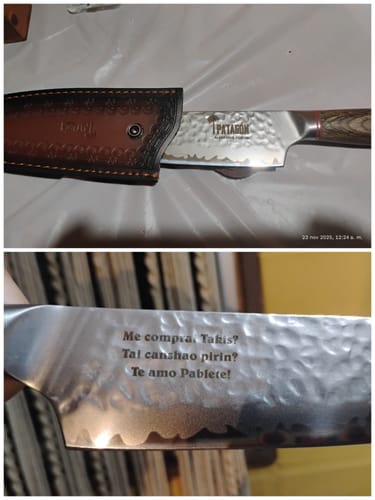 Customer photo review of Cuchillo Parrillero Acero Alemán 3 capas hoja 20 PATAGÓN - VIVA EL ASADO
