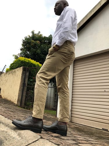 Thapelo V. review of MAzerata Ilario 4 Faux Wax Shoe - Grey image 1 out of 1