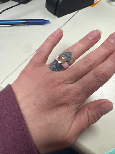 Customer photo review of Heart Collection - Women's Silicone Rings with Metal - Patent Design