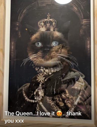 Customer photo review of Queen Victoria - Custom Pet Portrait