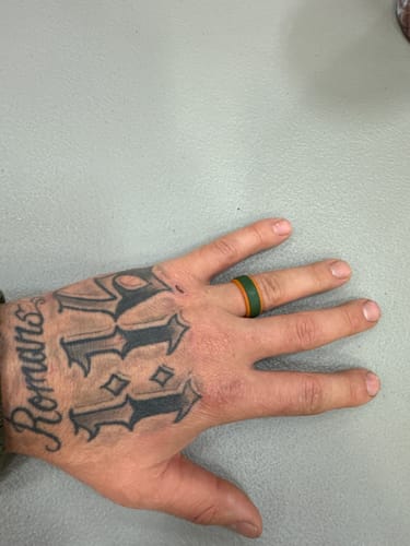 Customer photo review of Men's Infinity Silicone Ring, Rinfit-Air. Comfortable & Durable Wedding Band.