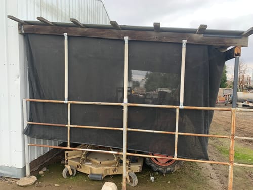 Customer photo review of Super Heavy Duty White Vinyl Tarps - 22 oz