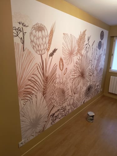 Customer photo review of Papier Peint Feuillage Chambre Adulte
