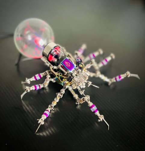 Customer photo review of Cyberpunk Plasma Ball Spider