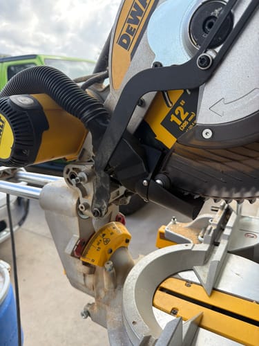 Customer photo review of DeWalt DWS779/780 Sliding Miter Saw Dust Collection
