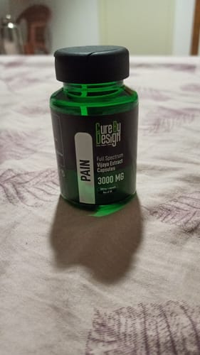 Customer photo review of Cure By Design - Pain | 100mg/Capsule - THC Dominant (1:4 - CBD:THC)