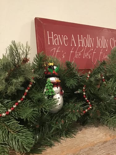 Customer photo review of Comfy Snowman and Radiant Christmas Tree Blown Glass Holiday Ornament