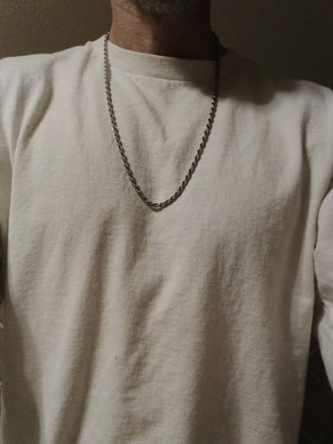 Customer photo review of 4mm Rope Chain - White Gold