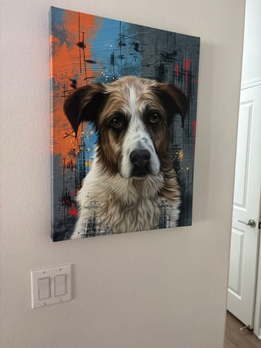Customer photo review of Custom Pet Portrait - Abstract Style