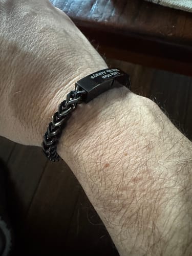 Customer photo review of Franco Link ID Urn Bracelet | 6MM