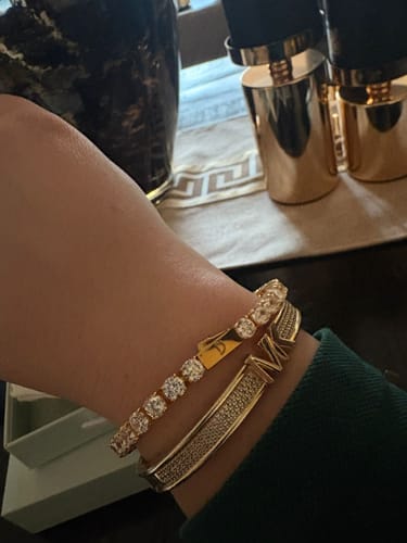 Customer photo review of TENNISBOY BRACELET. - 5MM GOLD
