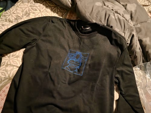 Customer photo review of Custom Embroidered Spicy Sweatshirt