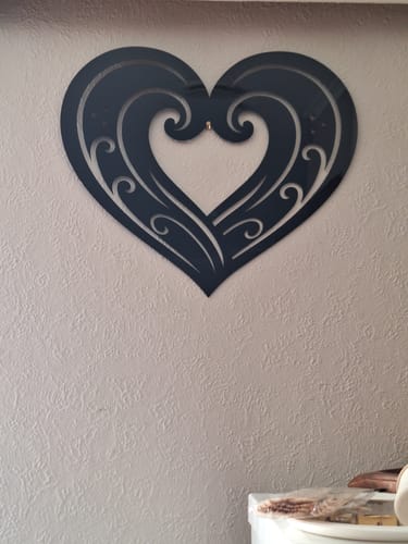 Customer photo review of Koru Wave Heart Wall Decor