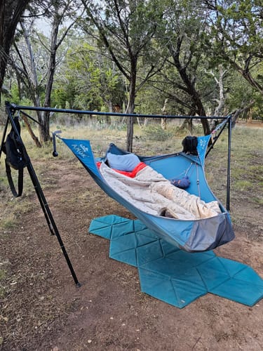 Customer photo review of Turtlebug Lounger Hammock Stand