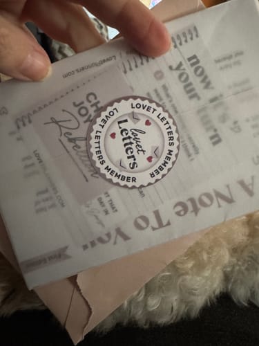 Customer photo review of Lovet Letters: The Monthly Mail Club