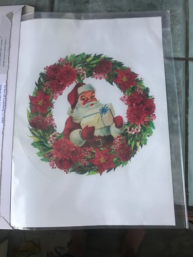 Customer photo review of Retro Santa Christmas – Pre-cut - Edible Icing Images