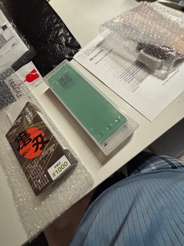 Customer photo review of Majin Japanese Ceramic #1000 Sharpening Whetstone