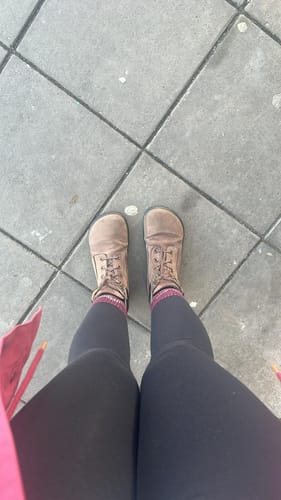 Customer photo review of Injinji Outdoor Midweight Crew Mens Garnet