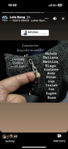 Customer photo review of Men’s Personalised Legacy Bracelet