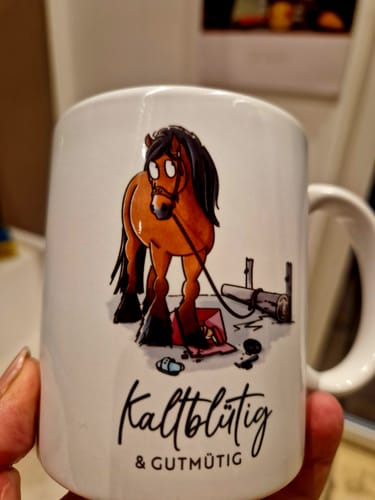 Customer photo review of Tasse "Kaltblütig & gutmütig"