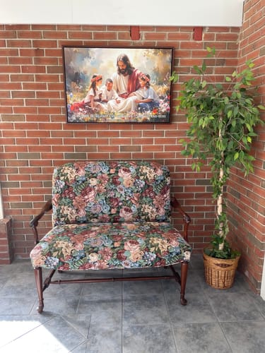 Customer photo review of Jesus With Children Faith Wall Art IX