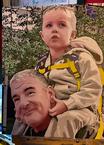 Customer photo review of Custom Paint by Number Kit