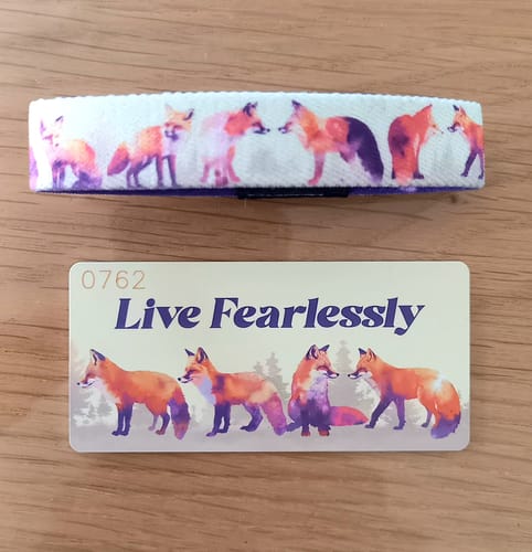 Customer photo review of Live Fearlessly Bracelet