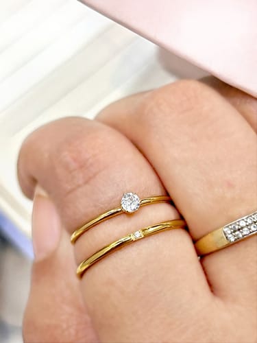 Customer photo review of Dainty Solitaire Ring