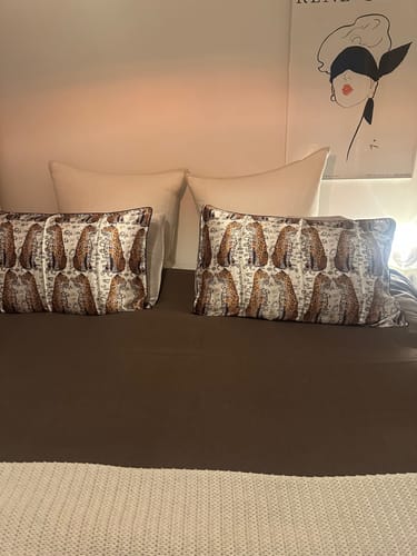 Customer photo review of Silk Pillowcase/ "Little Leopards"