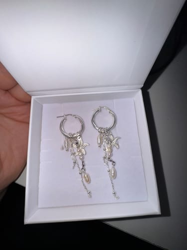 Customer photo review of עגילי פנינה 6 ב-1 | Mermaid