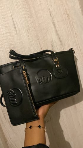 Customer photo review of Black Mini Era Tote Bag