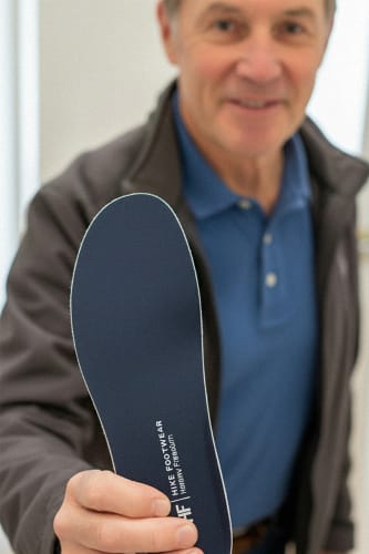 Customer photo review of High Density Foam Barefoot Insoles - Lightweight, Non-Slip, & Breathable