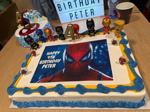 Customer photo review of A4 Rectangle Custom Edible Icing Image