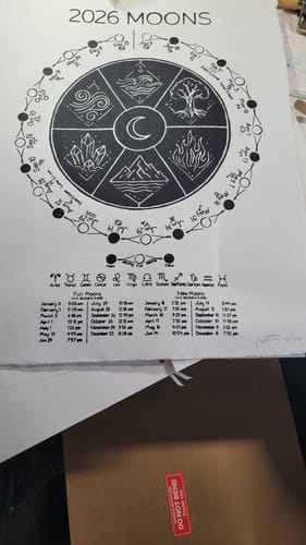 Customer photo review of 2026 Moon Phase Calendar