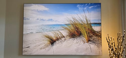 Customer photo review of Canvalight® Leuchtbild | Dünenlandschaft mit Meerblick | Querformat