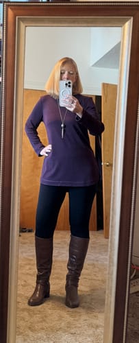 Customer photo review of Blair Tunic - Deep Plum