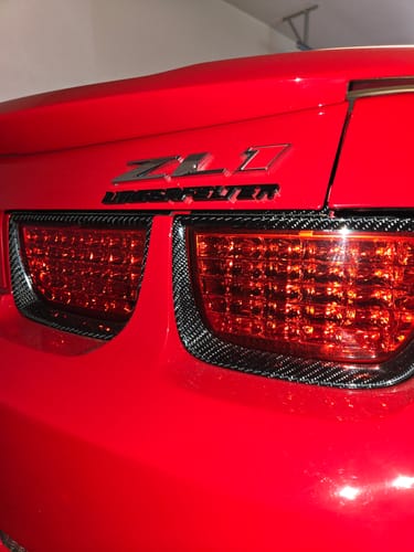 Customer photo review of Carbon Fiber Tail Light Bezel Cover Replacement For Chevrolet Camaro 2010-2013 5th generation