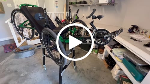 Customer video review of Roll Around TrikeTight Workstand