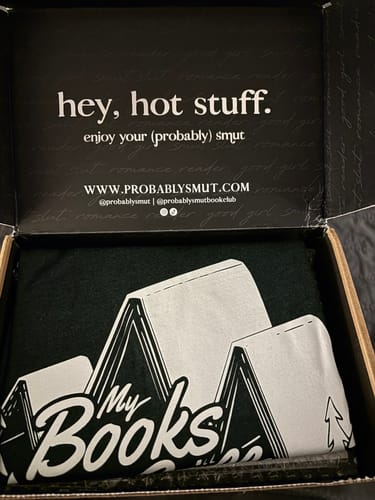 Customer photo review of smut slut book club subscription