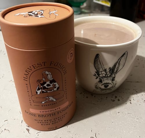 Customer photo review of Chocolate Bone Broth Powder