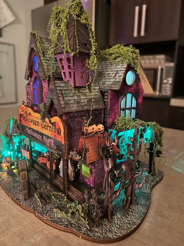 Customer photo review of Halloween Night DIY Miniature House Kit