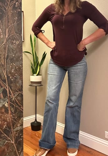 Customer photo review of Finley Tall Wide Leg Jean - Sky Wash