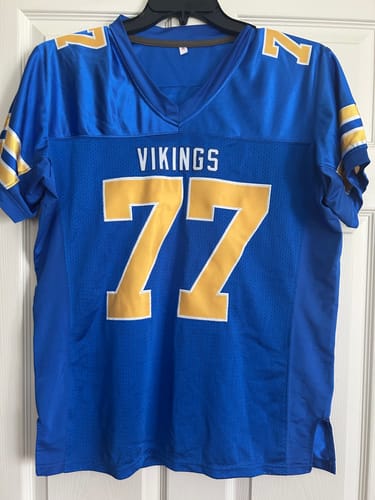 Customer photo review of Custom Royal Gold-White Personalized Classic Mesh Authentic Football Jersey