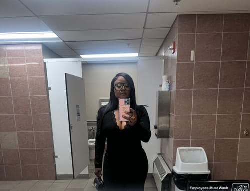 Customer photo review of Aitana Lace Long Sleeve Jumpsuit - Black