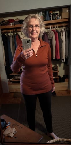 Customer photo review of Brooke 1/4 Zip - Maple Leaf