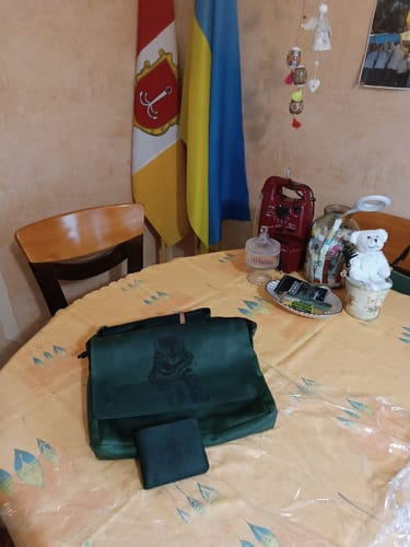 Customer photo review of Велика шкіряна сумка через плече для чоловіків, гравіювання безкоштовне
