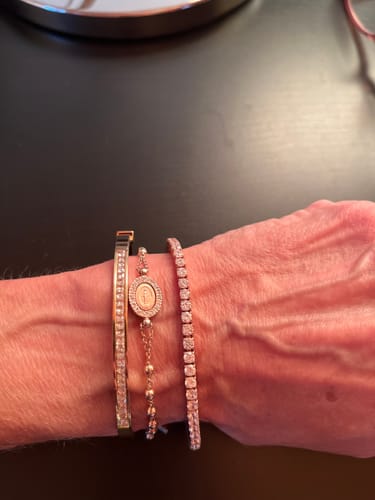 Customer photo review of TENNISBOY BRACELET. - 3MM ROSE GOLD
