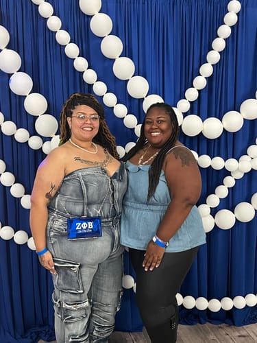 Customer photo review of Zeta Phi Beta Stadium Clutch bag