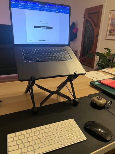 Customer photo review of Nexstand K2 Portable and Adjustable Laptop Stand