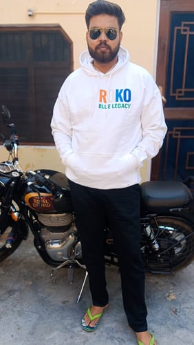 Customer photo review of ROKO Appeal-Rohit-Virat Exclusive-Unisex Oversized Hoodie